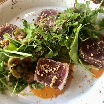 The Banyan Tree - Coriander, Za'atar Crusted Seared Ahi - Seafood Near Me - Kapalua, Hawaii