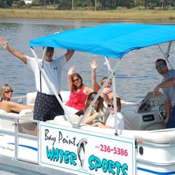 Bay Point Water Sports - Happy family on on of our Pontoon boats.
