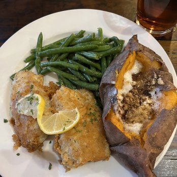 TJ'S At The Old Forge - Baked Cod - Steakhouses Near Me - Bandera, Texas TJ'S At The Old Forge - Baked Cod - Steakhouses Near Me - Bandera, Texas