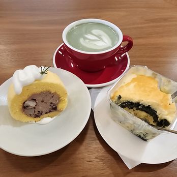 Buoy - Red bean roll cake, mugwort toeamisu, mugwort latte - Desserts Near Me - San Francisco, California