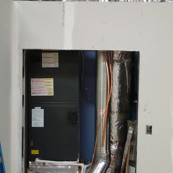 Air Conditioning Doctors - Partially installed new construction air handler - Heating & Air Conditioning/HVAC Near Me - Auburn, Georgia