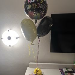 A very sad balloon arrangement