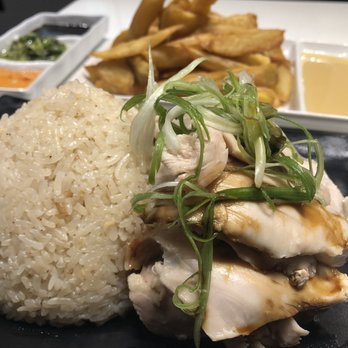 Green Zone - hainan chicken (sweet potato fries in the bg lol) - Organic Stores Near Me - Temple City, California