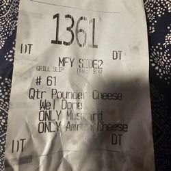 McDonald's - Receipt of what I ordered