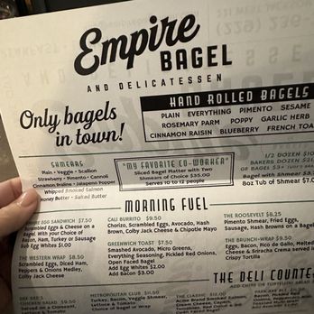 Empire Bagel and Delicatessen - Menu - Delis Near Me - Thomasville, Georgia Empire Bagel and Delicatessen - Menu - Delis Near Me - Thomasville, Georgia