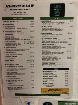 Menu photo 6 Murphy's Law New York, NY Menu photo 6 Murphy's Law New York, NY