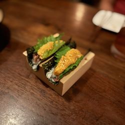 Uchi Houston - Special: a5 + uni temaki - looks delicious and tastes phenomenal!