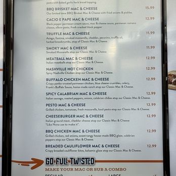 Twisted Mac - Menu - New American Near Me - Carmichael, California