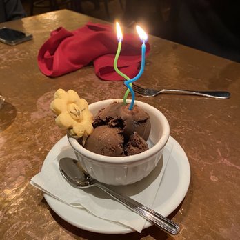 Far Western Tavern - Birthday ice cream. They didn't charge us for it. So sweet! - American Near Me - Orcutt, California Far Western Tavern - Birthday ice cream. They didn't charge us for it. So sweet! - American Near Me - Orcutt, California