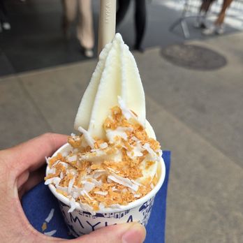 Myka - Pina colada froyo with toasted coconut flakes - Ice Cream & Frozen Yogurt Near Me - New York, New York Myka - Pina colada froyo with toasted coconut flakes - Ice Cream & Frozen Yogurt Near Me - New York, New York