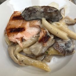 wild mushroom pasta + salmon wild mushroom pasta + salmon