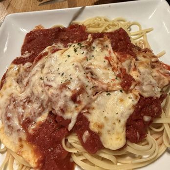 Luna Restaurant - Chicken parm with linguini - New American Near Me - Lake Placid, New York Luna Restaurant - Chicken parm with linguini - New American Near Me - Lake Placid, New York