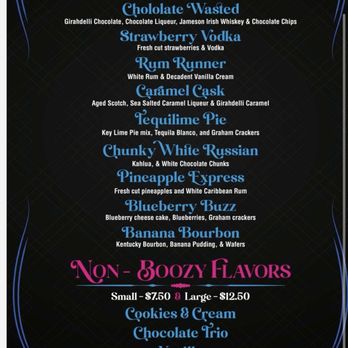 The Booze Brothers - Menu - Ice Cream & Frozen Yogurt Near Me - San Antonio, Texas The Booze Brothers - Menu - Ice Cream & Frozen Yogurt Near Me - San Antonio, Texas