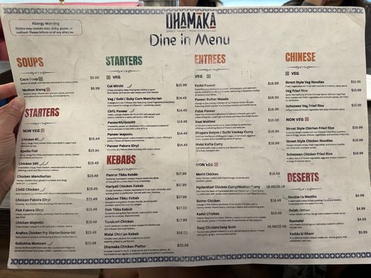 Menu photo 1 Dhamaka Vancouver, BC Menu photo 1 Dhamaka Vancouver, BC