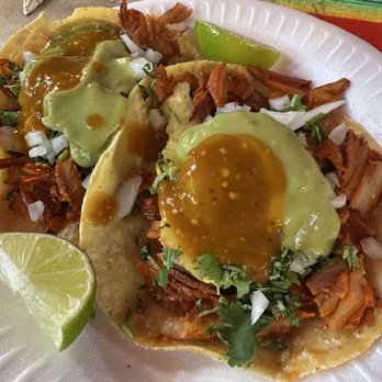 Tacos El Amigo - Two al pastor tacos - Street Vendors Near Me - Fontana, California Tacos El Amigo - Two al pastor tacos - Street Vendors Near Me - Fontana, California