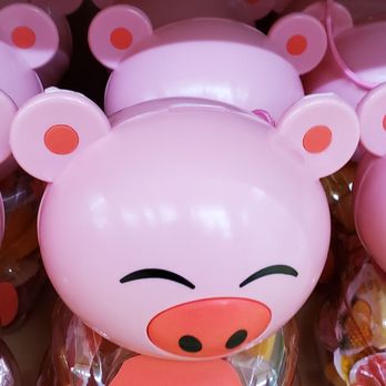 Arirang Market - a display of pink piggys - International Grocery Near Me - El Paso, Texas