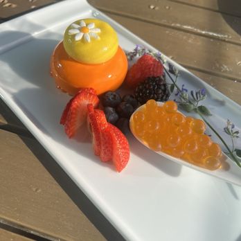 Vistal Restaurant - Mango mousse cake (INSTAGRAM: @Angiela.Eats) - Seafood Near Me - San Diego, California Vistal Restaurant - Mango mousse cake (INSTAGRAM: @Angiela.Eats) - Seafood Near Me - San Diego, California