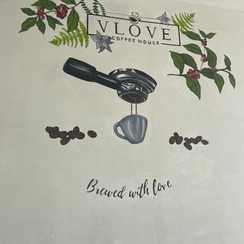 Vlove coffee - Inside wall - Coffee & Tea Near Me - Virginia Beach, Virginia