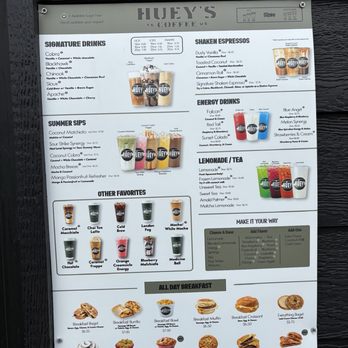 Huey’s Coffee - Menu (for SF flavors etc) - Coffee & Tea Near Me - Greenville, Texas Huey’s Coffee - Menu (for SF flavors etc) - Coffee & Tea Near Me - Greenville, Texas