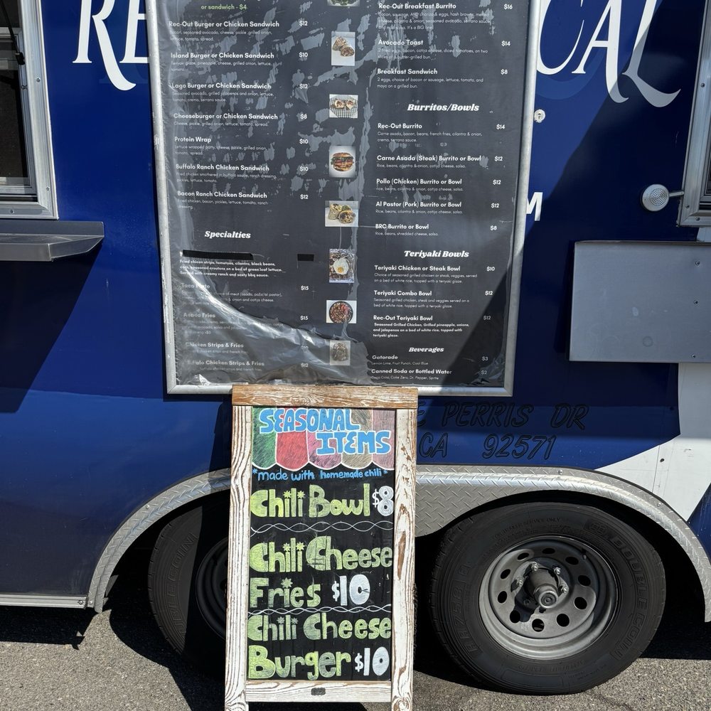 Rec-Out SoCal - Truck menu - Marinas Near Me - Perris, California