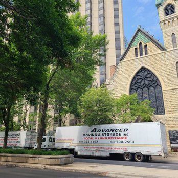 Advanced Moving & Storage - Moving at the LaSalle Street Church in Chicago. The church is renovating and they needed help removing the pews for temporary storage. - Self Storage Near Me - Bensenville, Illinois