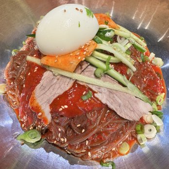 Hodori BBQ - Spicy Cold Noodle (비빔냉면) - Korean Near Me - Arcadia, California Hodori BBQ - Spicy Cold Noodle (비빔냉면) - Korean Near Me - Arcadia, California
