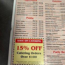Discount menu