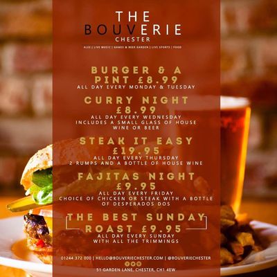 Menu photo 1 The Bouverie Chester, CHE