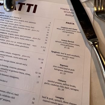 Piatti Danville - Custom Menú for sister - Italian Near Me - Danville, California