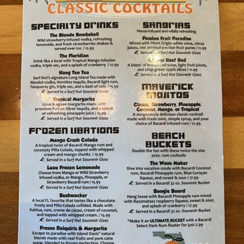 Surf Hut - classic cocktails - Seafood Near Me - Destin, Florida