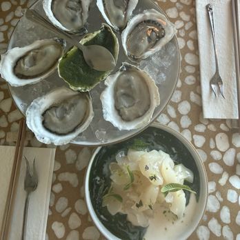 Nice Dream - Oysters (with basil sorbet) + Scallop crudo (with Thai basil coconut cream) - Ice Cream & Frozen Yogurt Near Me - Yucca Valley, California Nice Dream - Oysters (with basil sorbet) + Scallop crudo (with Thai basil coconut cream) - Ice Cream & Frozen Yogurt Near Me - Yucca Valley, California