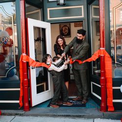Horse & Lion Barber - Ribbon ceremony