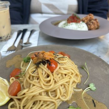 Davelle - Uni Pasta Curry Rice with karaage - Japanese Near Me - New York, New York
