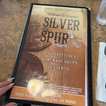 Silver Spur - Menu as of 08/2025 - Diners Near Me - Santa Cruz, California Silver Spur - Menu as of 08/2025 - Diners Near Me - Santa Cruz, California