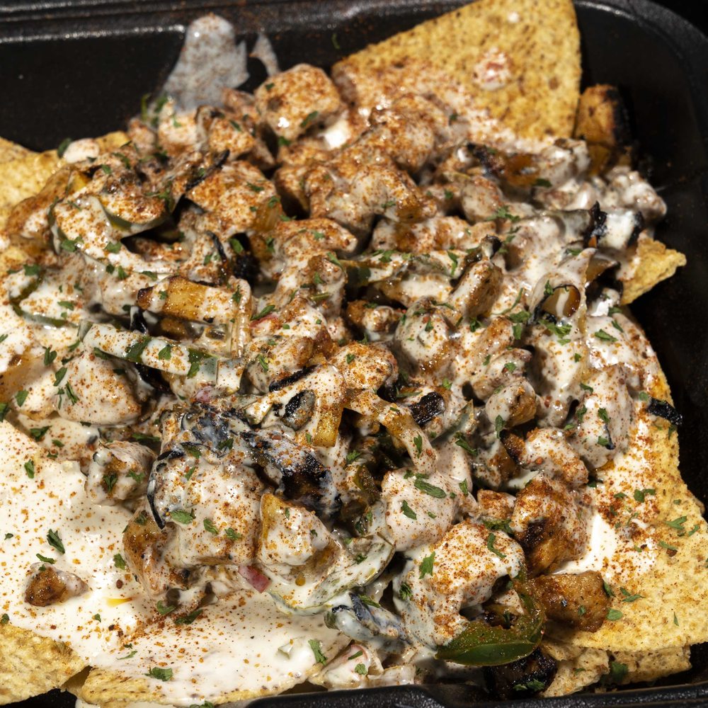 a plate of nachos a plate of nachos