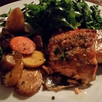 The Farmhouse Restaurant - My dinner - crispy trout, house greens, & beets & carrots :-) - Southern Near Me - Barrie, Ontario The Farmhouse Restaurant - My dinner - crispy trout, house greens, & beets & carrots :-) - Southern Near Me - Barrie, Ontario