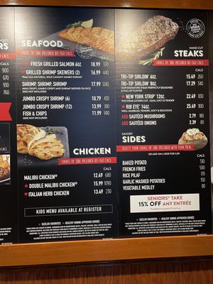 Menu photo 8 Sizzler Roseburg, OR