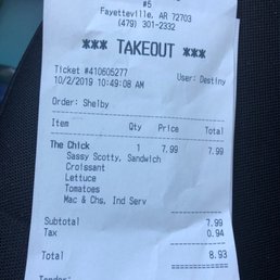 $9 sandwich and salad, no drink.