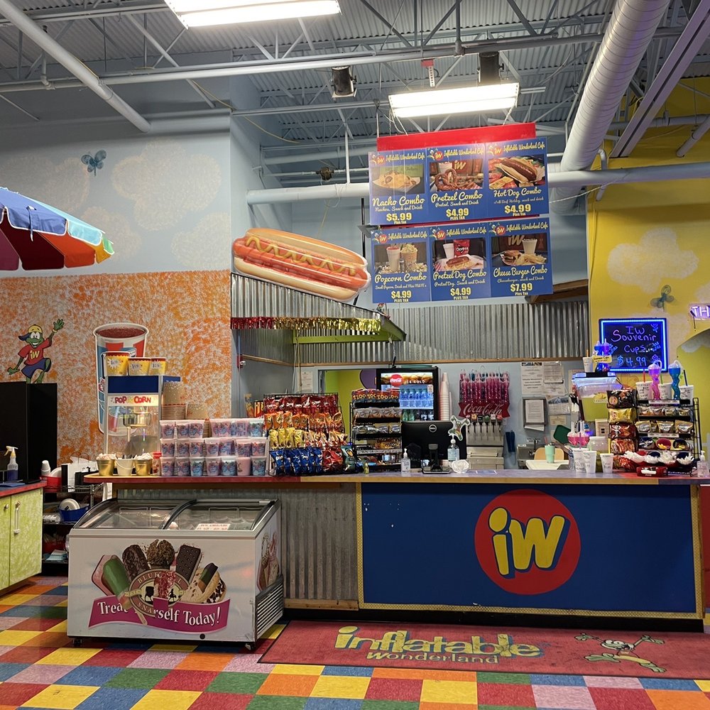 Inflatable Wonderland - Concession Stand area. Food and snacks are affordable. - Indoor Playcenter Near Me - Cedar Park, Texas Inflatable Wonderland - Concession Stand area. Food and snacks are affordable. - Indoor Playcenter Near Me - Cedar Park, Texas