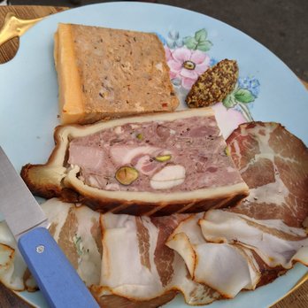 Snail Bar - Charcuterie plate.  What's the thing in the pastry called?  Pate en croute?  So good - Wine Bars Near Me - Oakland, California