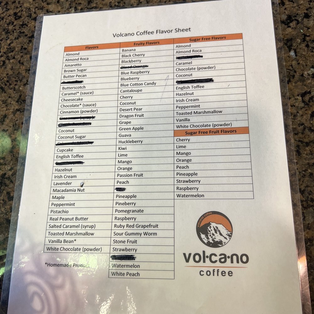 Flavor menu! They've got a ton of them. Staff is super friendly and the coffee was yummy. I tried the gold digger!
