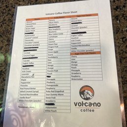 Flavor menu! They've got a ton of them. Staff is super friendly and the coffee was yummy. I tried the gold digger!