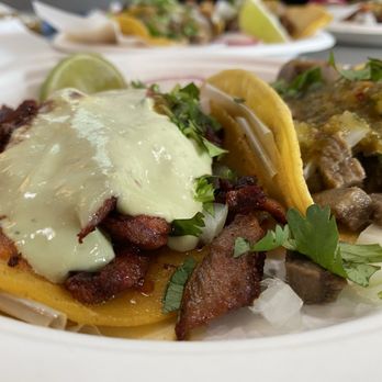 Tacomasa - Adobada on the left, lengua on the right - Tacos Near Me - Cypress, California Tacomasa - Adobada on the left, lengua on the right - Tacos Near Me - Cypress, California