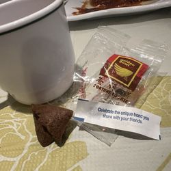 China Palace - Chocolate fortune cookie was a different twist