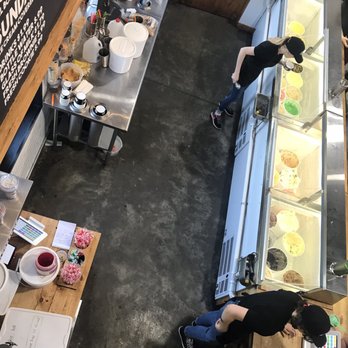 Ice Cream Factory - View of front counter from balcony upstairs... - Ice Cream & Frozen Yogurt Near Me - Eldon, Missouri