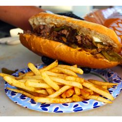 Lucky Kebab - Philly cheesesteak and Fries