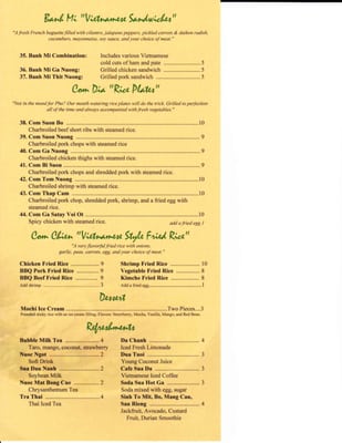 Menu photo 4 Pho Dinh Des Moines, WA