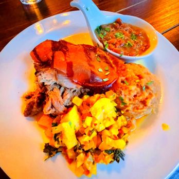 Vandiver Inn - Suckling Pig with Pork, sweet potatoes & Hawaiian salsa!! Excellent!! - Hotels Near Me - Havre De Grace, Maryland Vandiver Inn - Suckling Pig with Pork, sweet potatoes & Hawaiian salsa!! Excellent!! - Hotels Near Me - Havre De Grace, Maryland