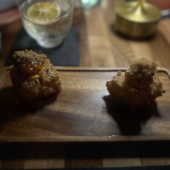 The Ends Restaurant - Crispy egg yolk nigiri - New American Near Me - Scottsdale, Arizona The Ends Restaurant - Crispy egg yolk nigiri - New American Near Me - Scottsdale, Arizona