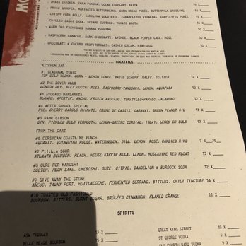 Gunshow - Most recent menu (end August 2018) - New American Near Me - Atlanta, Georgia